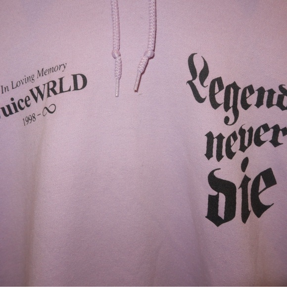juice wrld hoodie legends never die lavender - Picture 5 of 5